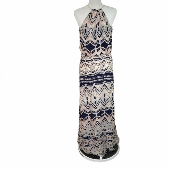 PARKER Silk Aztec Geometric Maxi Dress XS - Picture 4 of 7